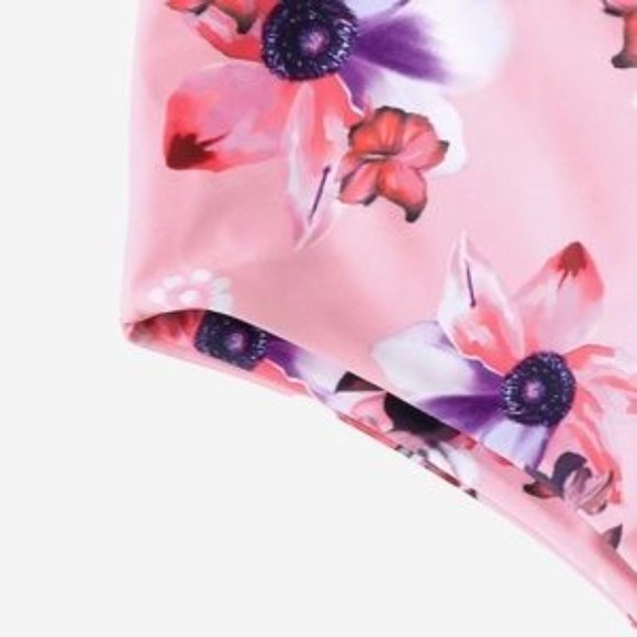 NEW Pink Floral One-Piece Bathing Suit - Picture 4 of 4